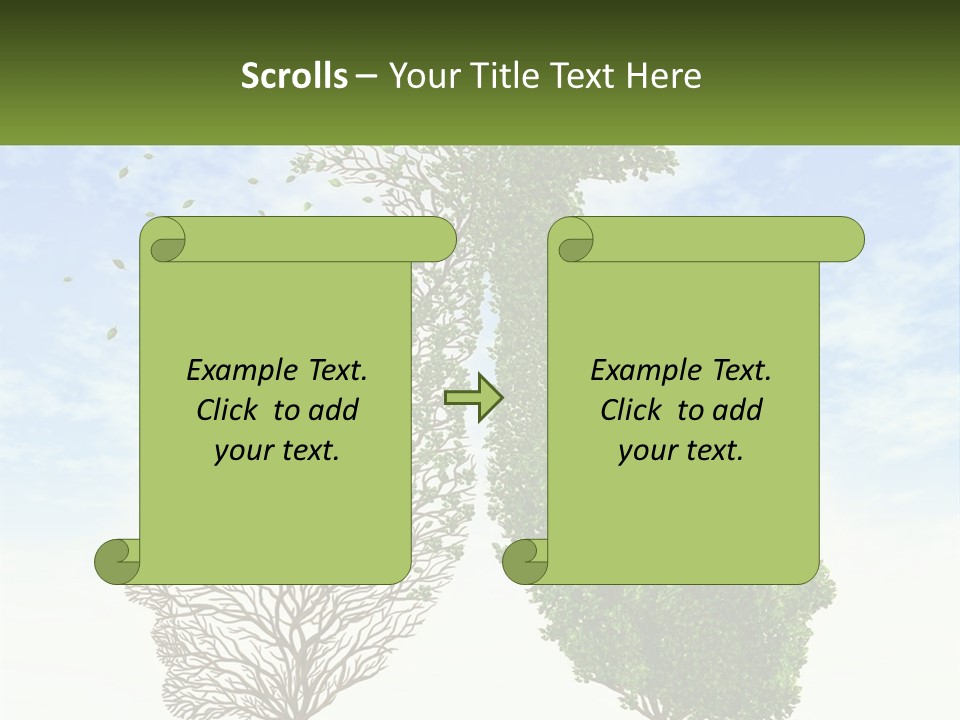 A Picture Of A Tree And A Human's Lungs PowerPoint Template