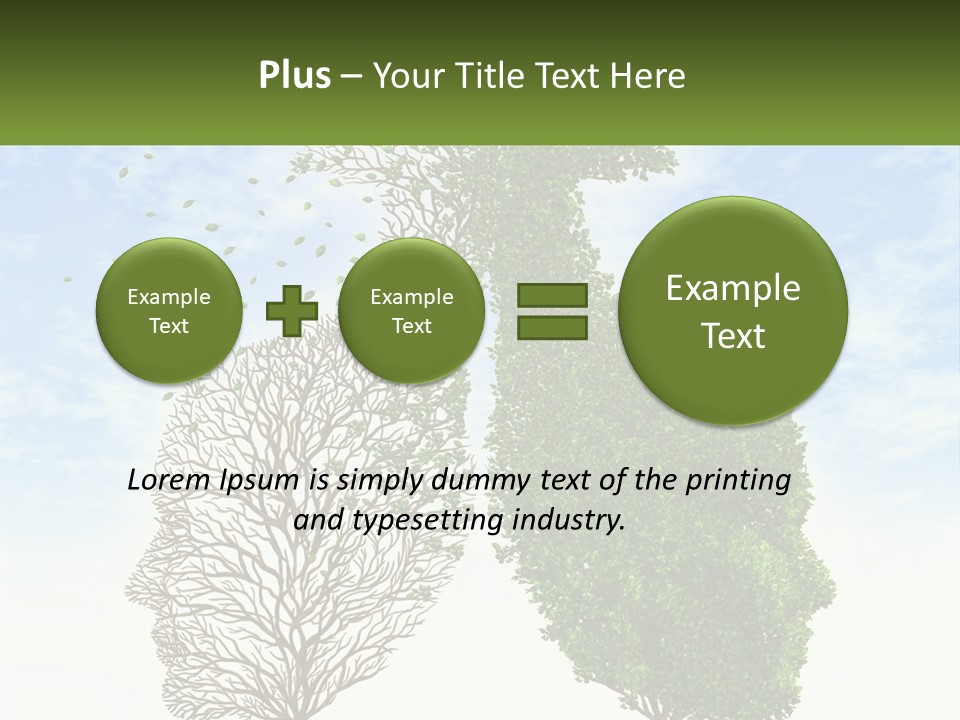 A Picture Of A Tree And A Human's Lungs PowerPoint Template