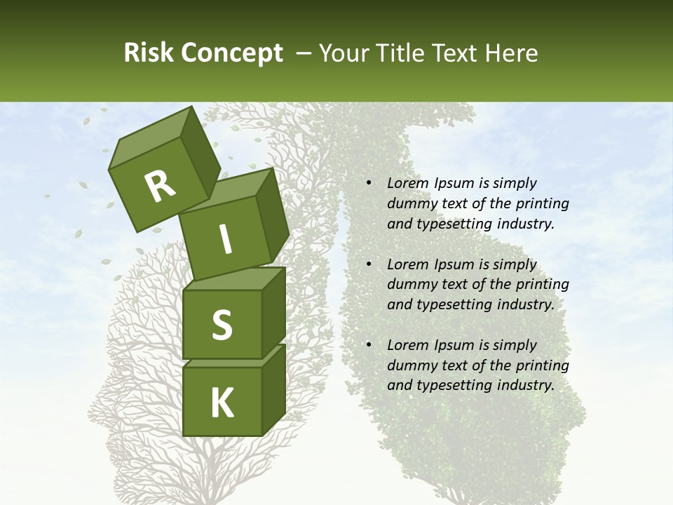 A Picture Of A Tree And A Human's Lungs PowerPoint Template