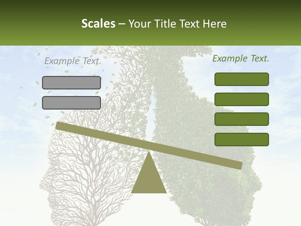 A Picture Of A Tree And A Human's Lungs PowerPoint Template