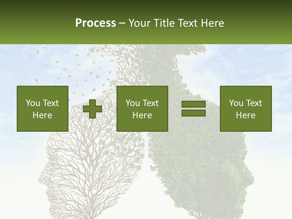 A Picture Of A Tree And A Human's Lungs PowerPoint Template
