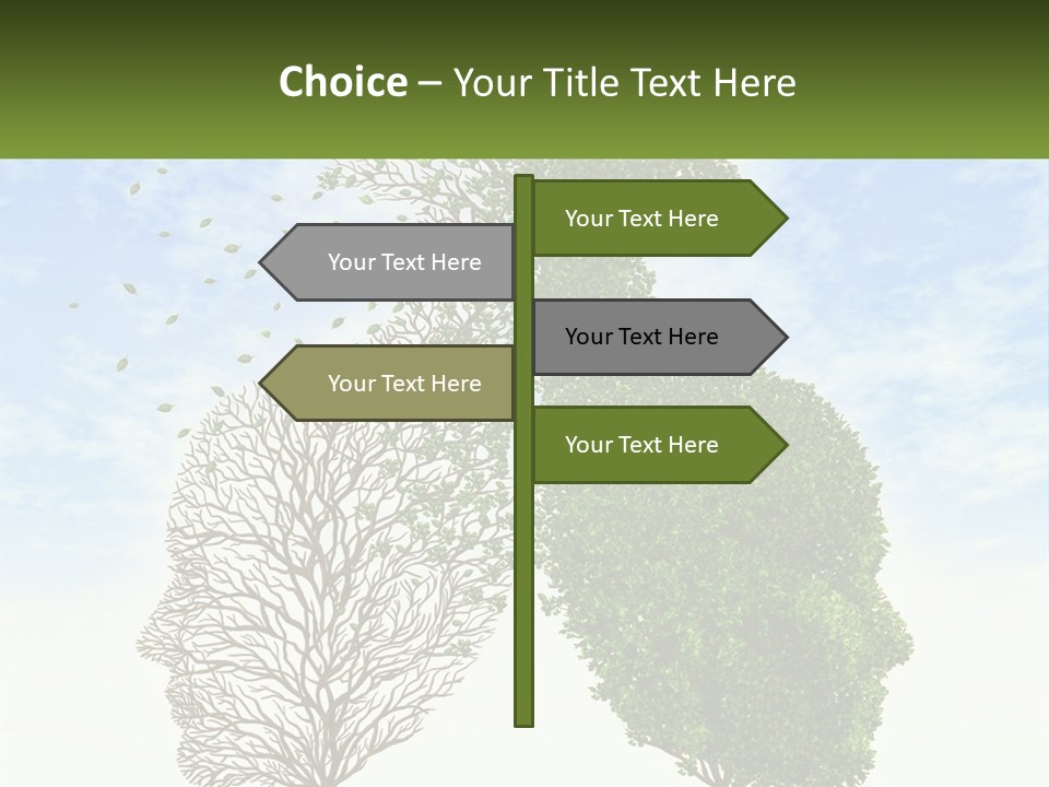 A Picture Of A Tree And A Human's Lungs PowerPoint Template