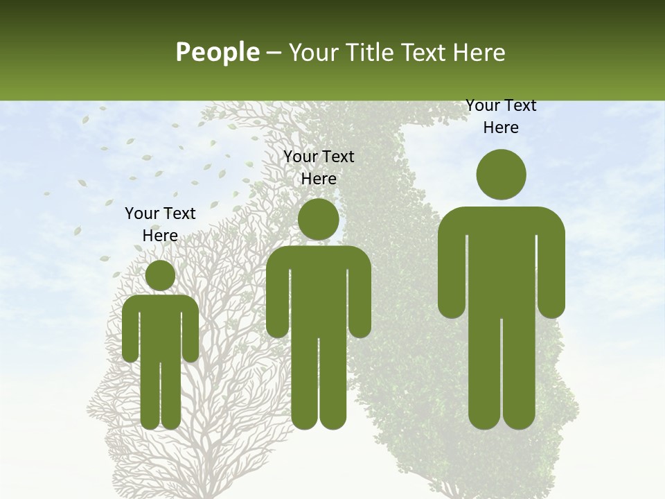 A Picture Of A Tree And A Human's Lungs PowerPoint Template
