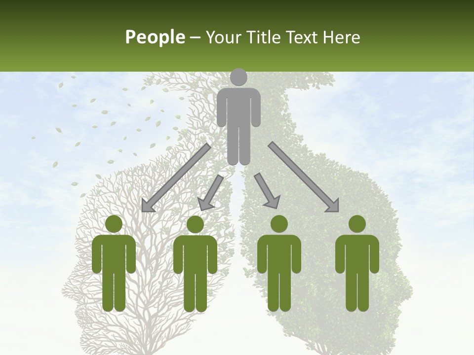 A Picture Of A Tree And A Human's Lungs PowerPoint Template