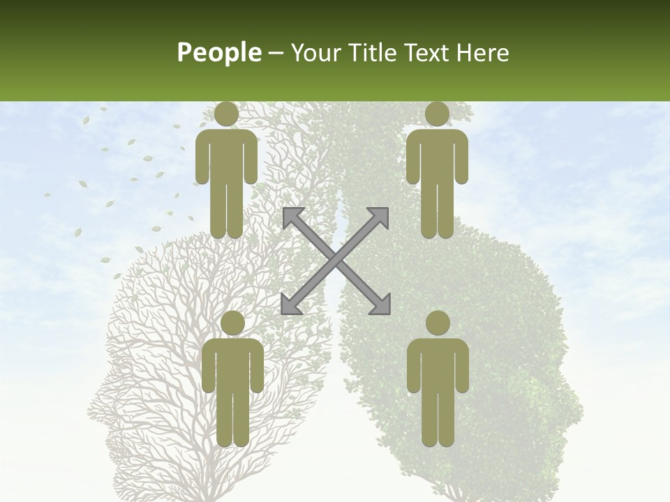 A Picture Of A Tree And A Human's Lungs PowerPoint Template