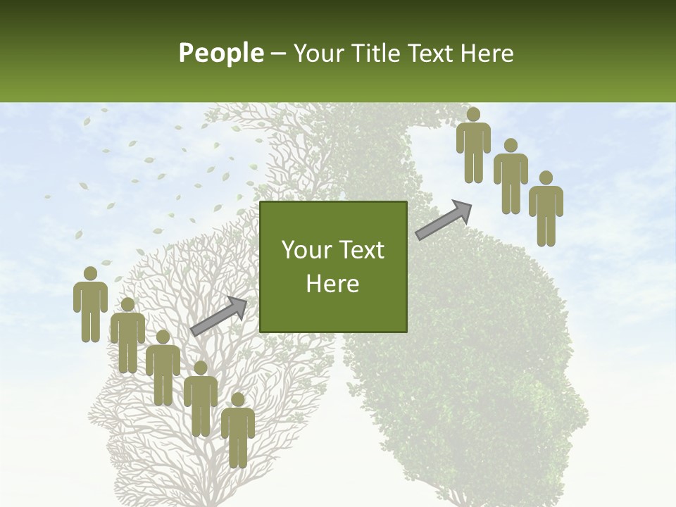 A Picture Of A Tree And A Human's Lungs PowerPoint Template