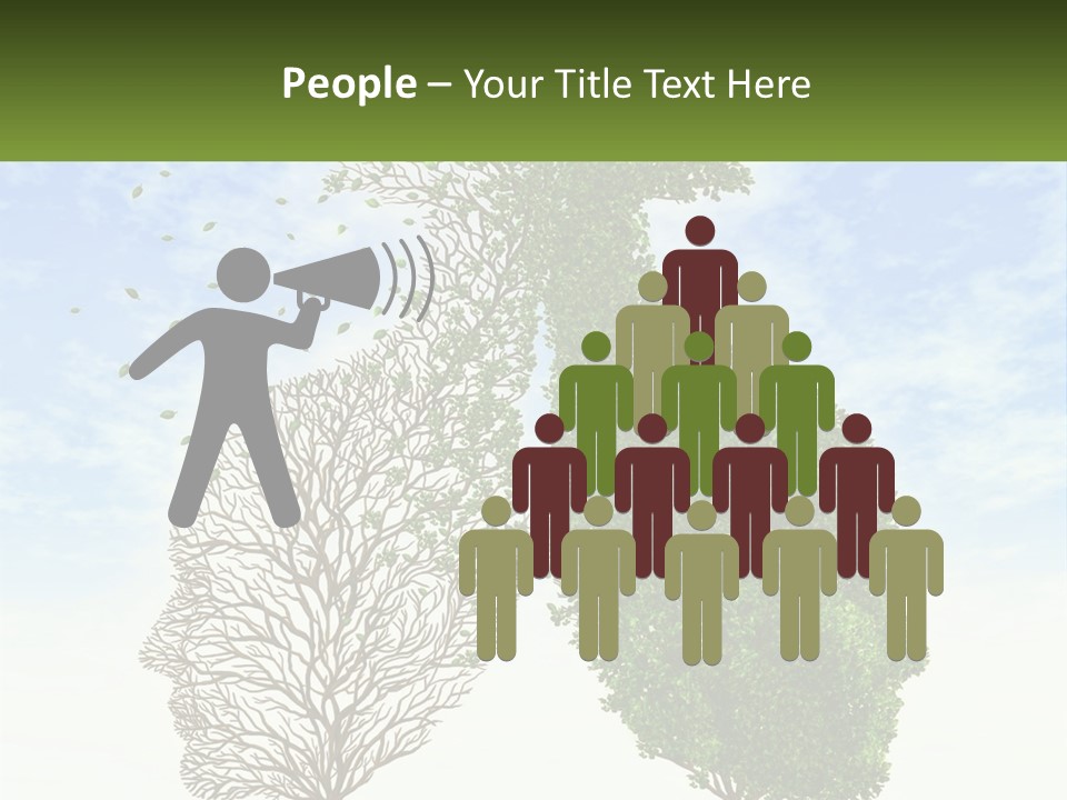 A Picture Of A Tree And A Human's Lungs PowerPoint Template