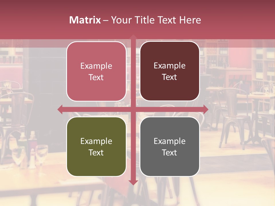 A Restaurant With Many Tables And Chairs PowerPoint Template