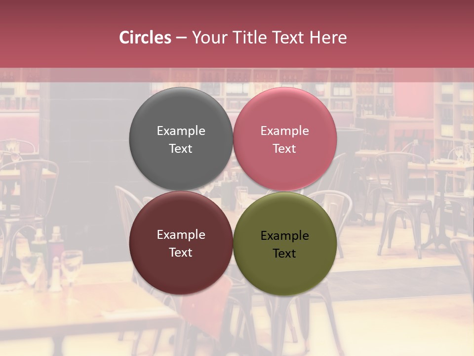 A Restaurant With Many Tables And Chairs PowerPoint Template