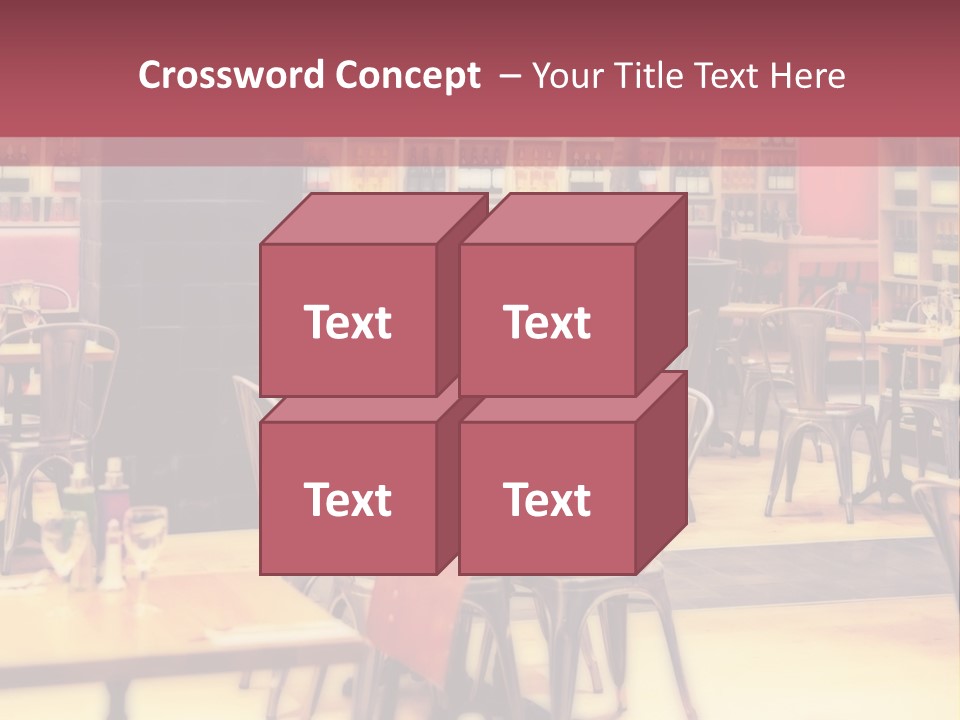 A Restaurant With Many Tables And Chairs PowerPoint Template