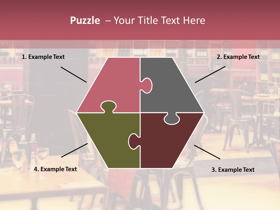 A Restaurant With Many Tables And Chairs PowerPoint Template