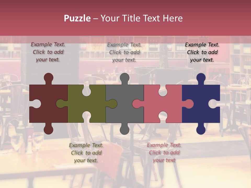 A Restaurant With Many Tables And Chairs PowerPoint Template