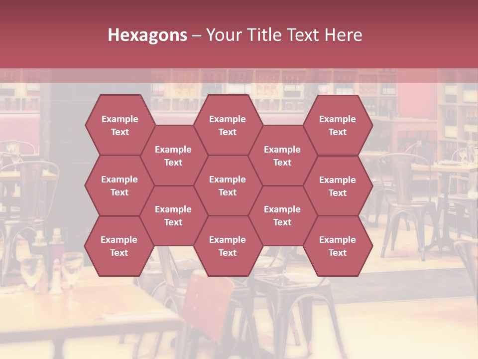 A Restaurant With Many Tables And Chairs PowerPoint Template