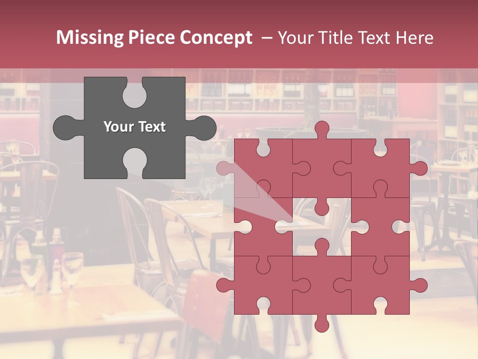 A Restaurant With Many Tables And Chairs PowerPoint Template