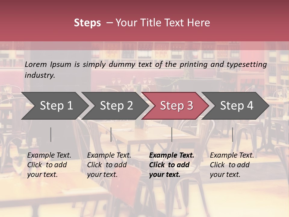 A Restaurant With Many Tables And Chairs PowerPoint Template