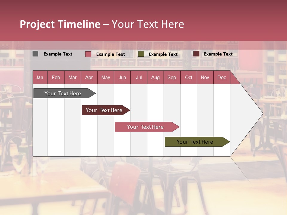 A Restaurant With Many Tables And Chairs PowerPoint Template