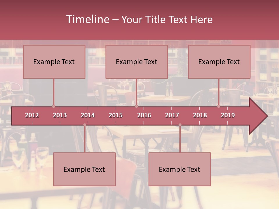 A Restaurant With Many Tables And Chairs PowerPoint Template
