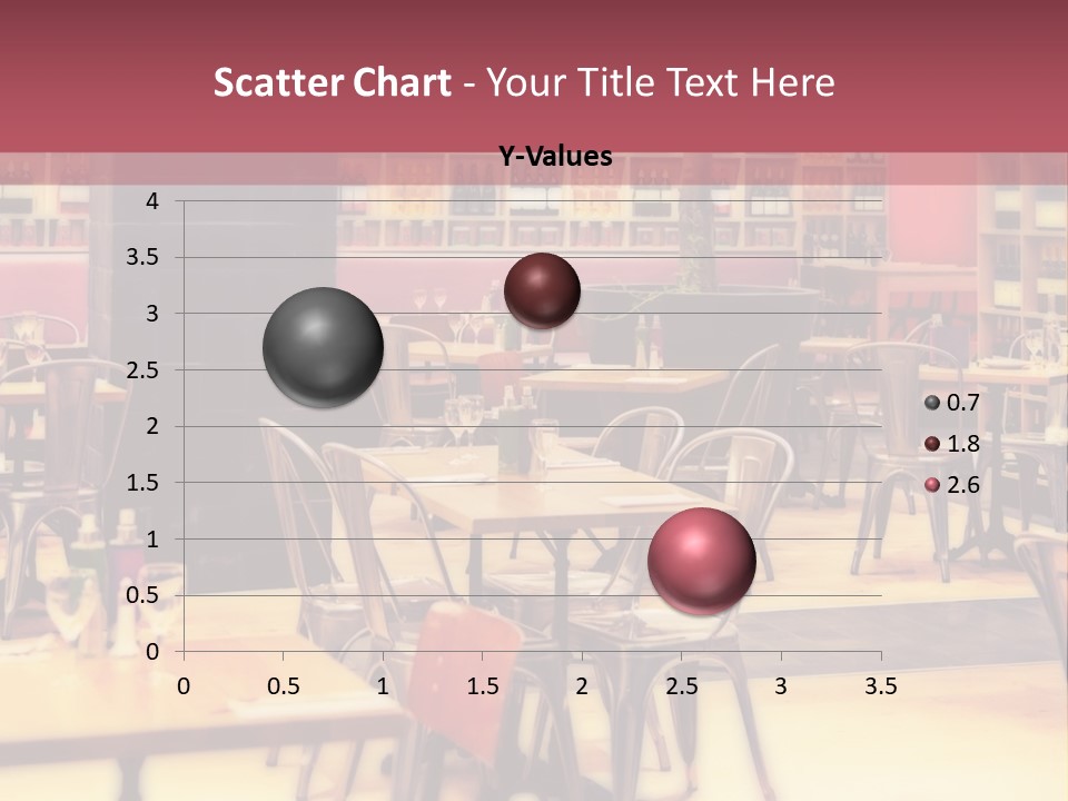 A Restaurant With Many Tables And Chairs PowerPoint Template