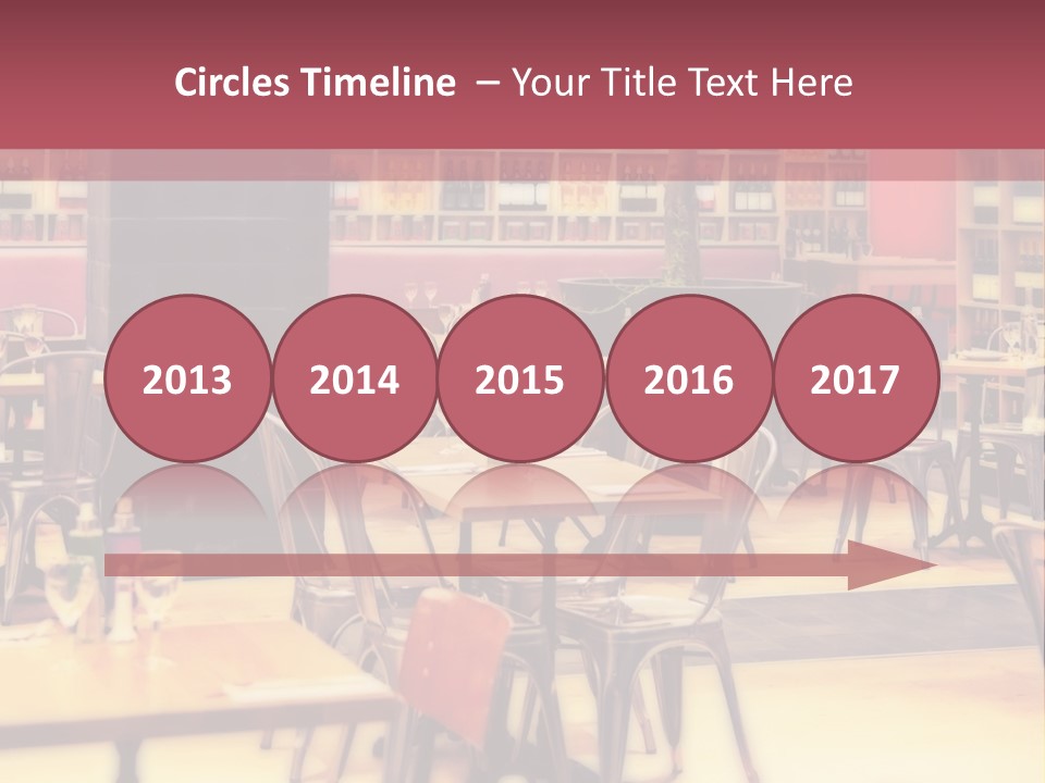 A Restaurant With Many Tables And Chairs PowerPoint Template