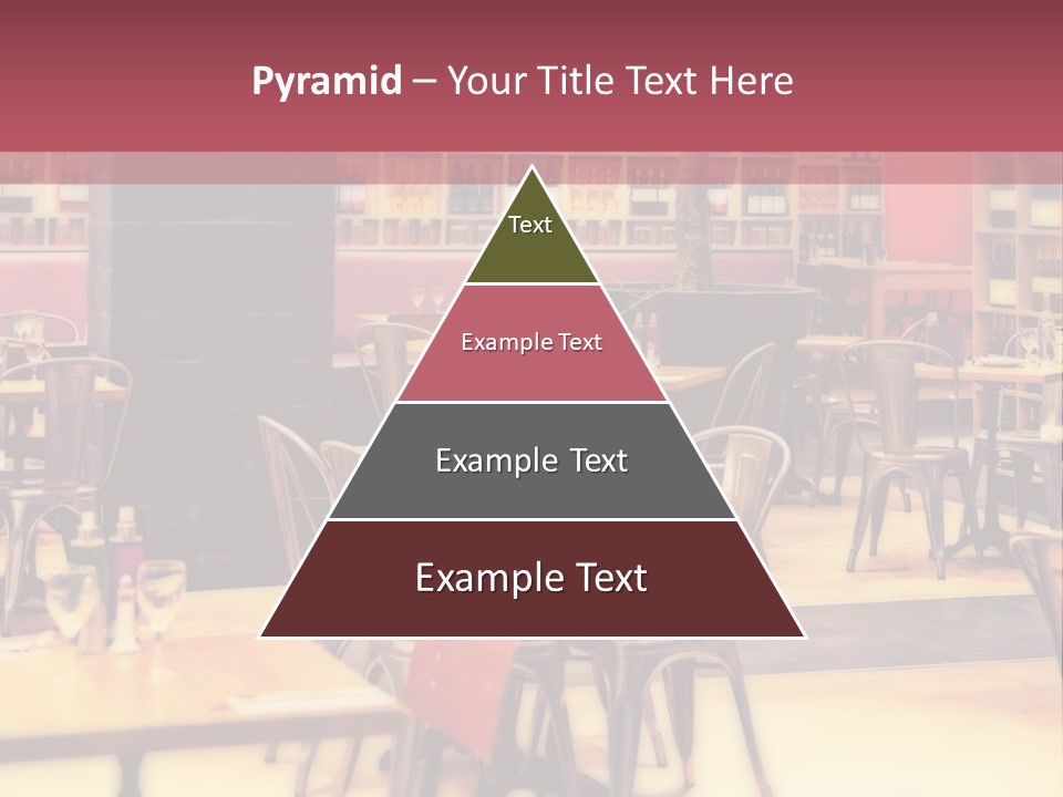 A Restaurant With Many Tables And Chairs PowerPoint Template