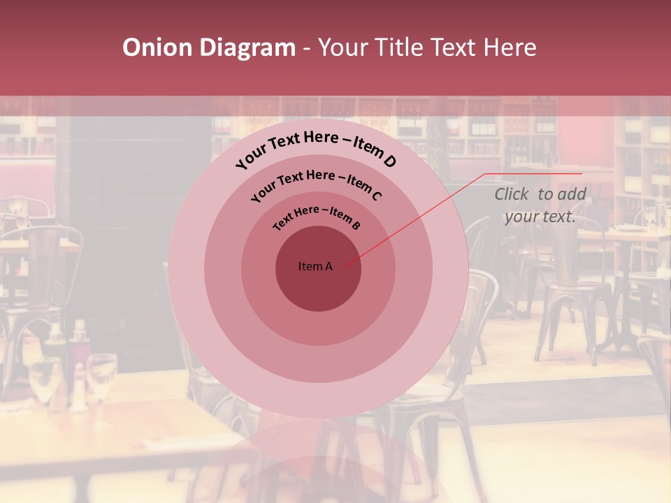 A Restaurant With Many Tables And Chairs PowerPoint Template
