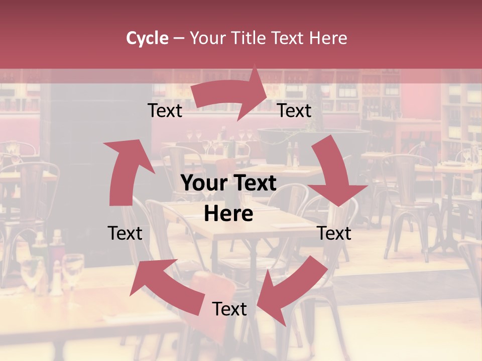 A Restaurant With Many Tables And Chairs PowerPoint Template