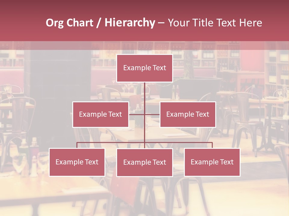 A Restaurant With Many Tables And Chairs PowerPoint Template