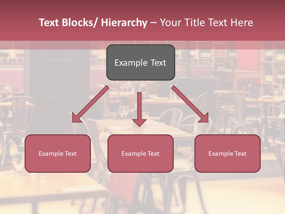 A Restaurant With Many Tables And Chairs PowerPoint Template
