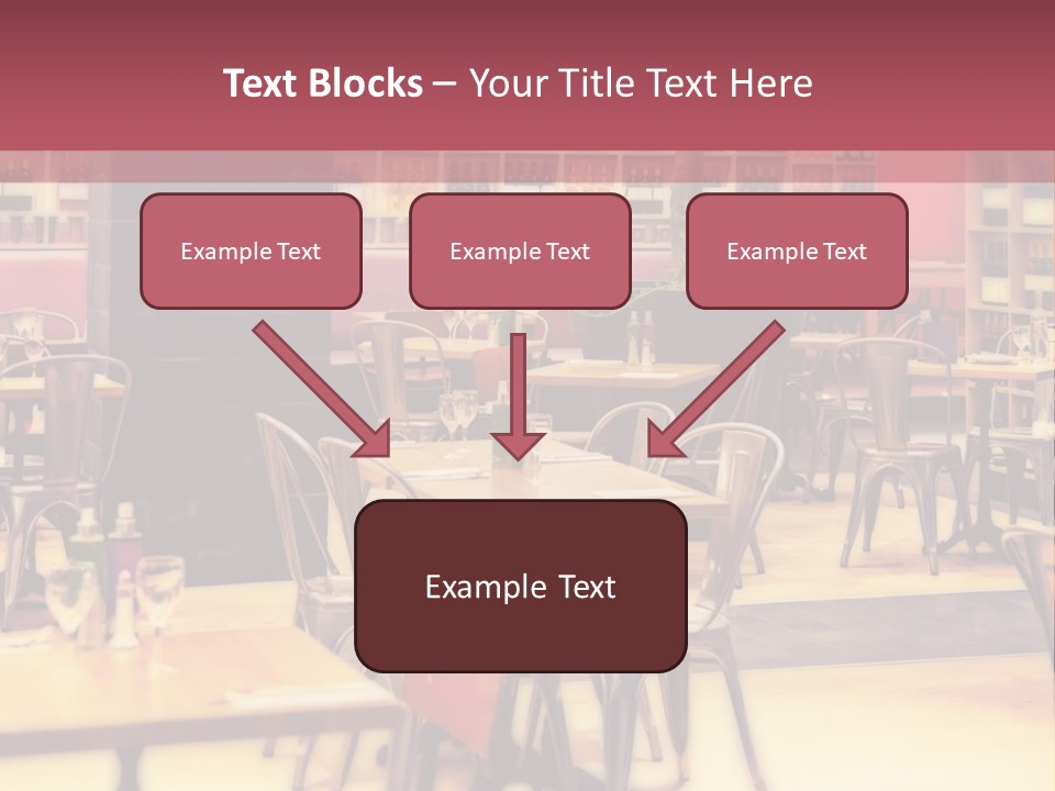 A Restaurant With Many Tables And Chairs PowerPoint Template