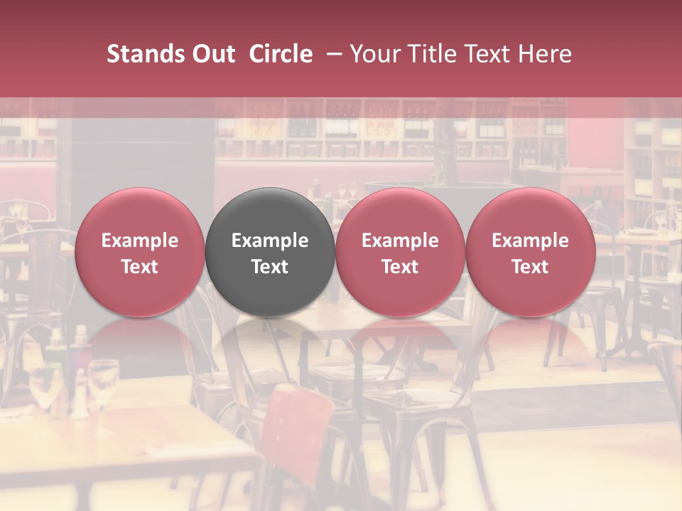 A Restaurant With Many Tables And Chairs PowerPoint Template
