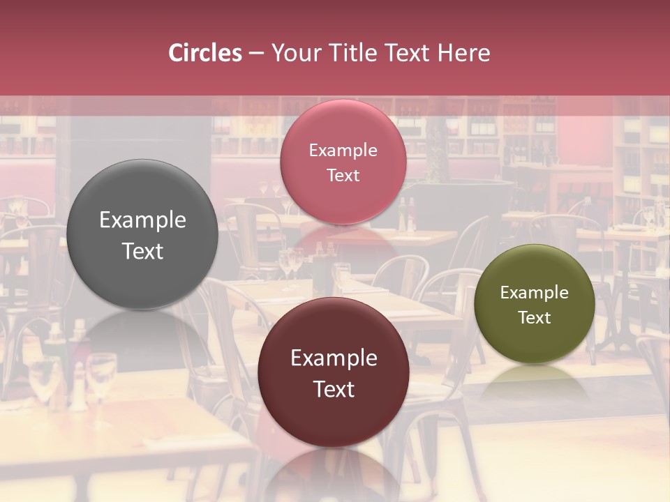 A Restaurant With Many Tables And Chairs PowerPoint Template