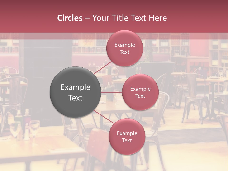 A Restaurant With Many Tables And Chairs PowerPoint Template