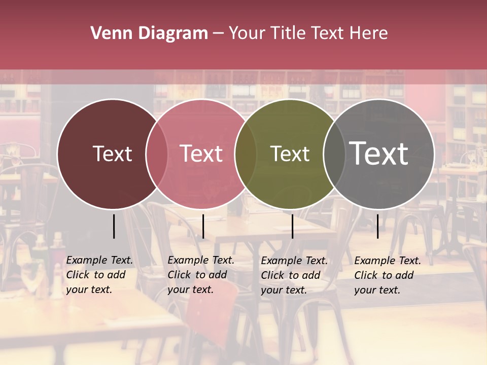A Restaurant With Many Tables And Chairs PowerPoint Template