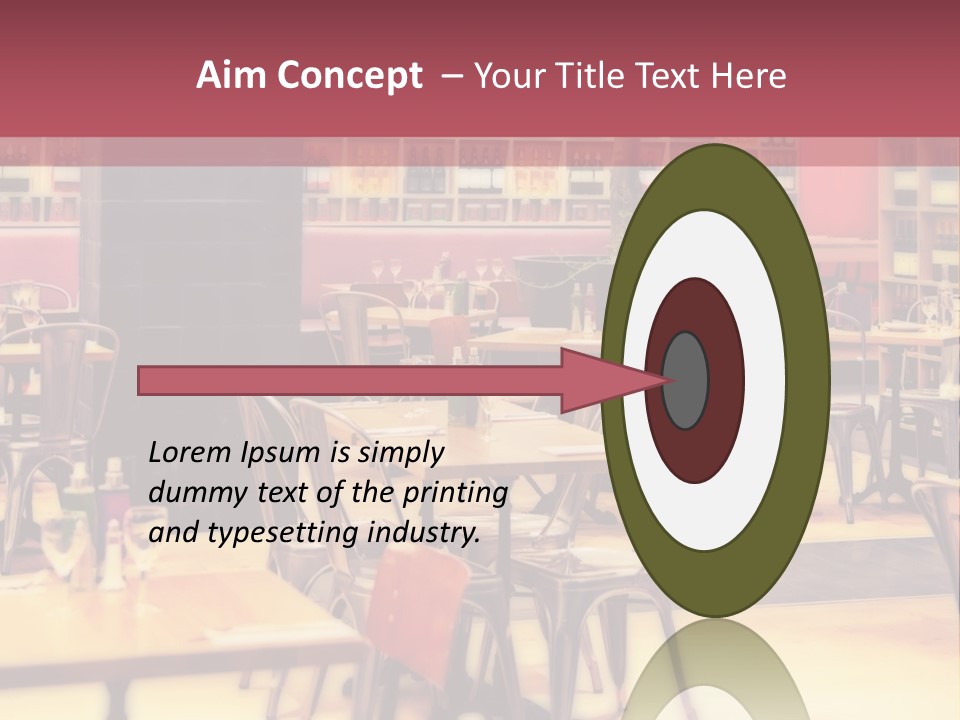 A Restaurant With Many Tables And Chairs PowerPoint Template