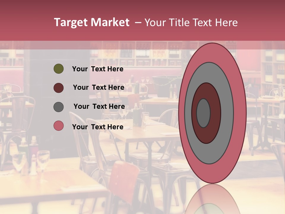 A Restaurant With Many Tables And Chairs PowerPoint Template