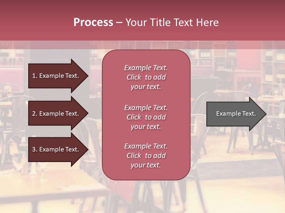 A Restaurant With Many Tables And Chairs PowerPoint Template