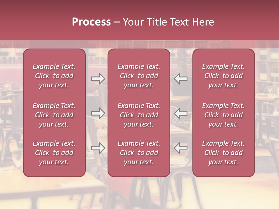 A Restaurant With Many Tables And Chairs PowerPoint Template