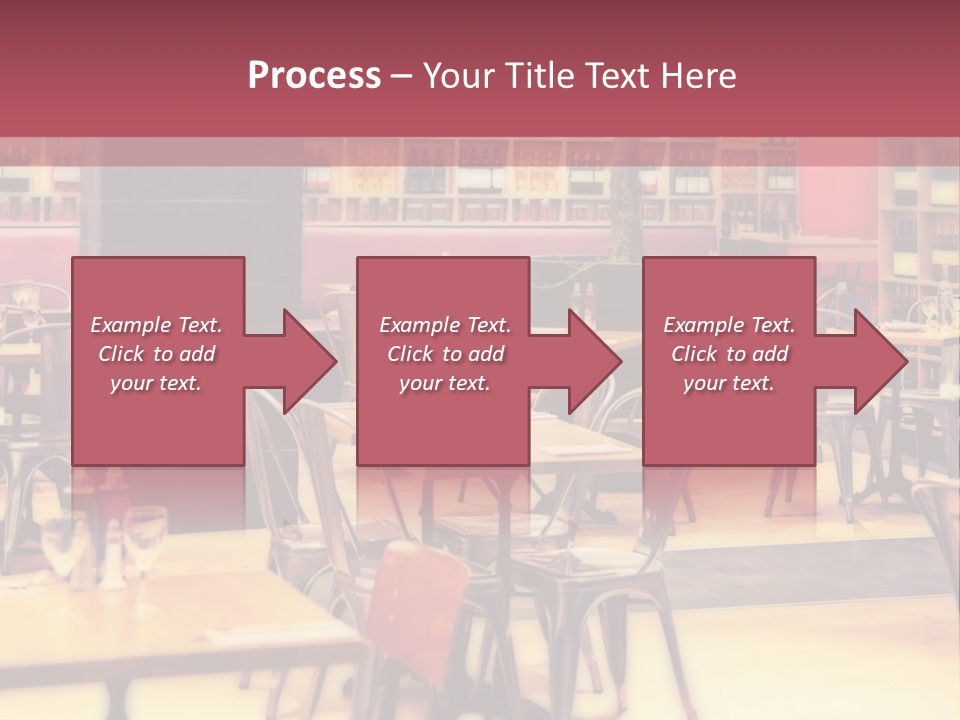 A Restaurant With Many Tables And Chairs PowerPoint Template