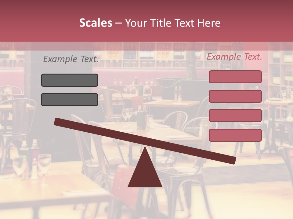 A Restaurant With Many Tables And Chairs PowerPoint Template