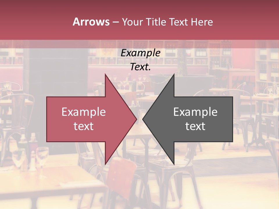 A Restaurant With Many Tables And Chairs PowerPoint Template