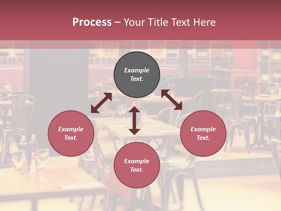 A Restaurant With Many Tables And Chairs PowerPoint Template