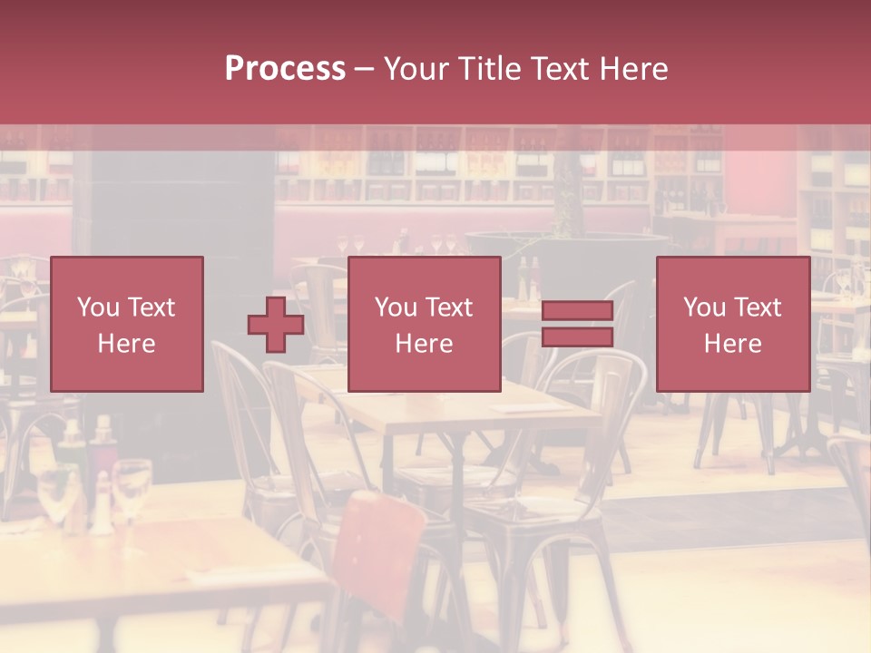 A Restaurant With Many Tables And Chairs PowerPoint Template