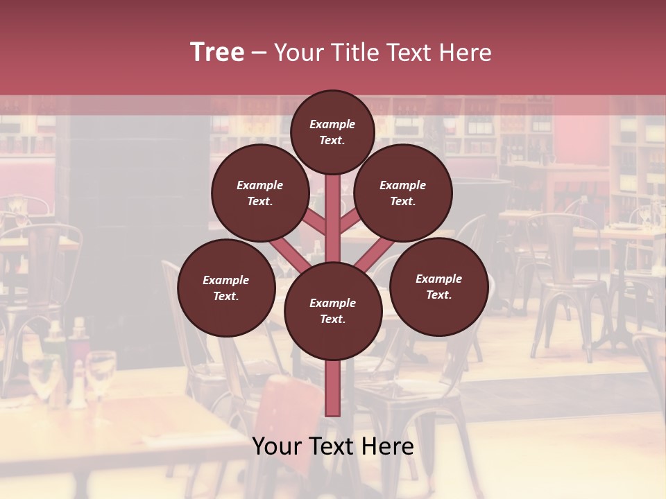 A Restaurant With Many Tables And Chairs PowerPoint Template