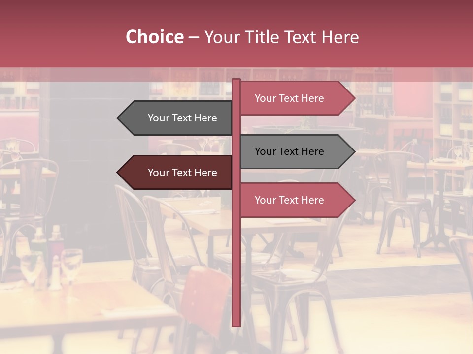 A Restaurant With Many Tables And Chairs PowerPoint Template