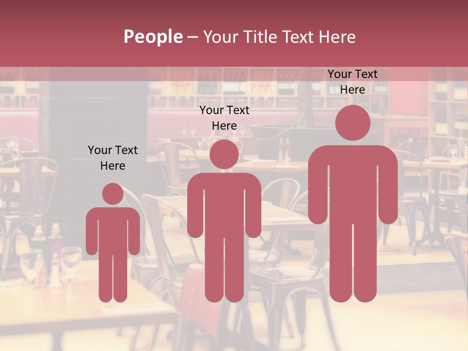 A Restaurant With Many Tables And Chairs PowerPoint Template