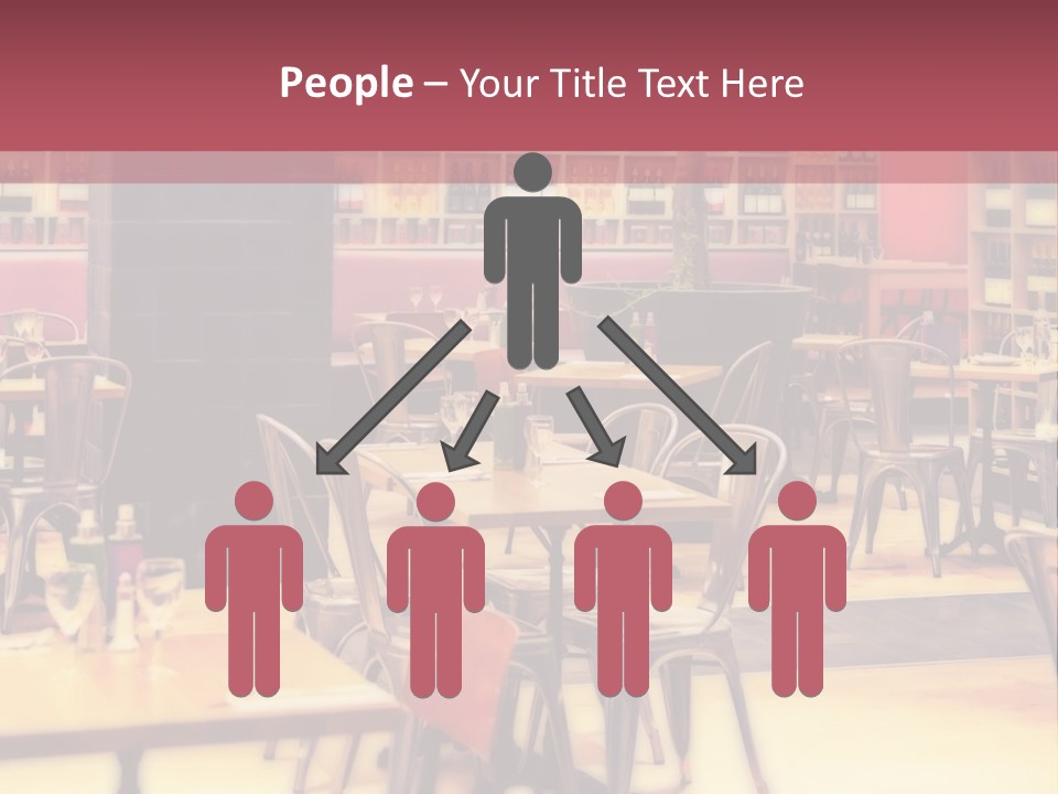 A Restaurant With Many Tables And Chairs PowerPoint Template