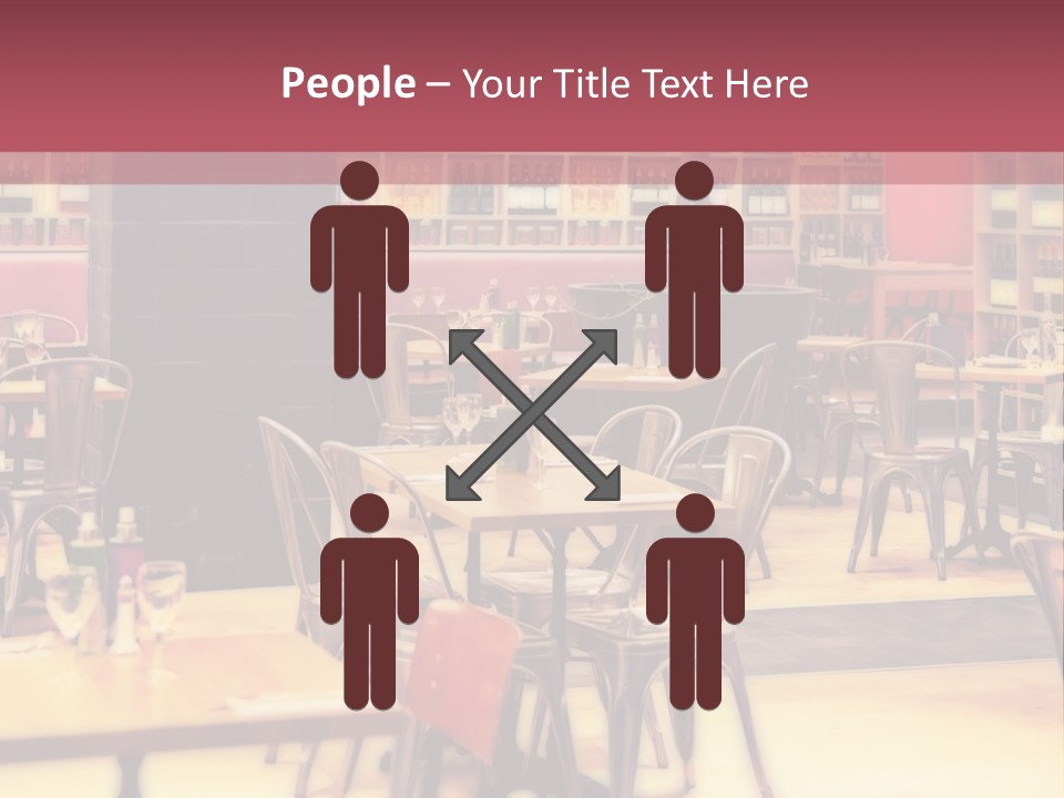 A Restaurant With Many Tables And Chairs PowerPoint Template
