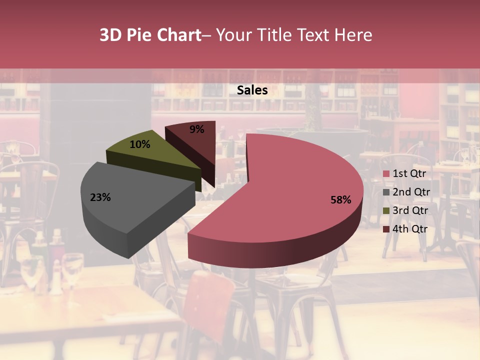 A Restaurant With Many Tables And Chairs PowerPoint Template