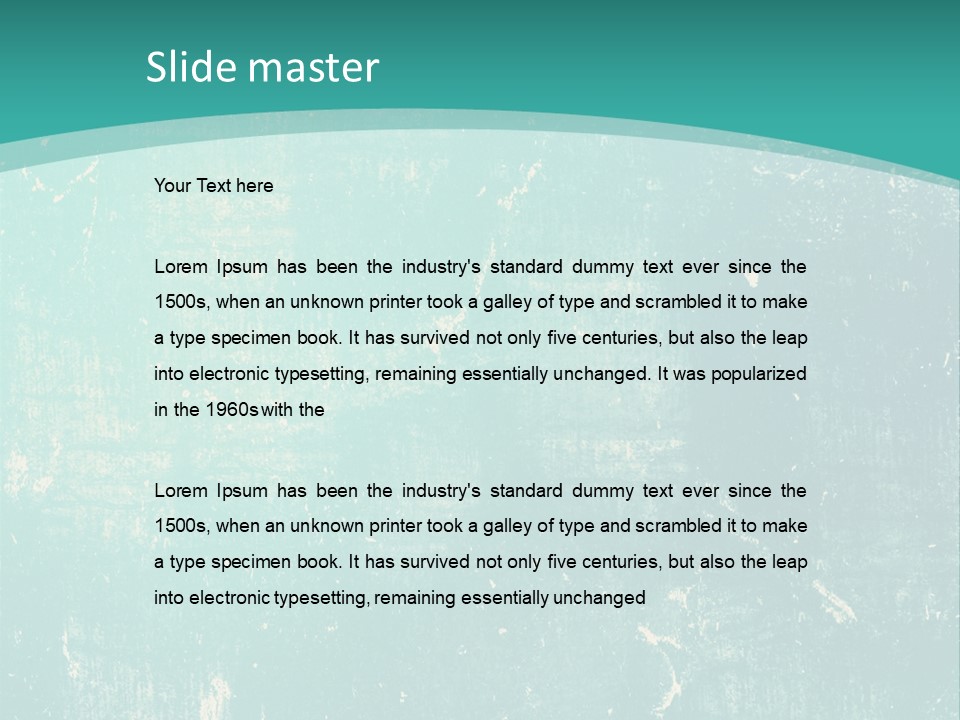 A Blue And Green Background With A Grungy Texture PowerPoint Template