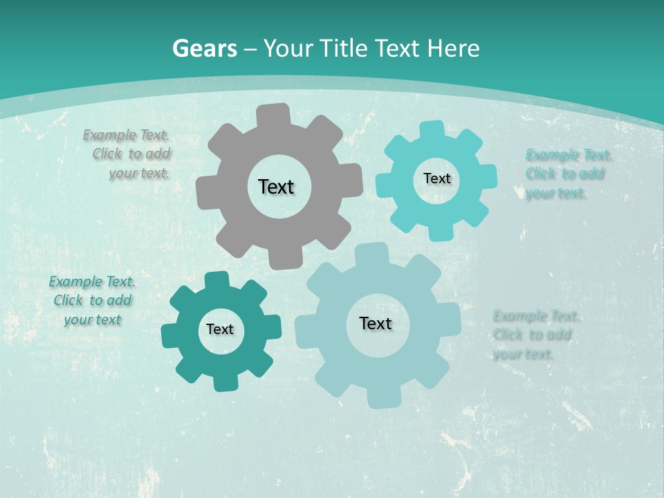 A Blue And Green Background With A Grungy Texture PowerPoint Template